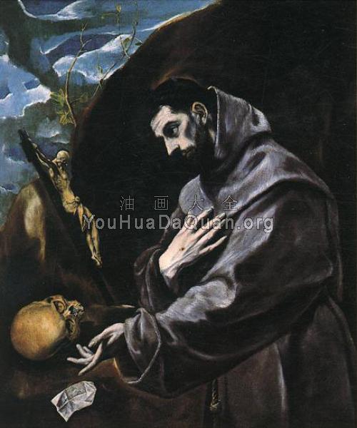 St Francis Praying - 埃尔·格列柯
